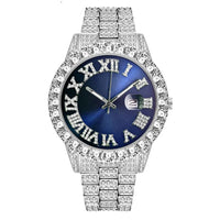 Hip Hop Iced Out Watch Men Luxury Brand Diamond Men'S Watches Calendar Quartz Wristwatches Male Clock Gift for Men Drop Shipping