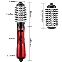 2 Replaceable Head 360 Rotating Airflow Hot Air Brush Hair Straightener Curler Iron Volumizer Blowers Electric Hair Dryer Comb